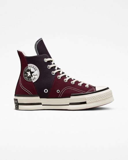 Tenis Converse Chuck 70 Plus Cano Alto Masculino Vermelhas Escuro Pretas | PT S010895